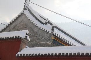 春雪覆红墙,春雪映衬下的古墙红韵